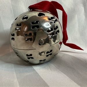 Vintage Silver Plate Incense Burner / Hinged Hanging Ball
